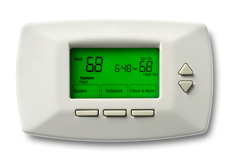 close up digital thermostat